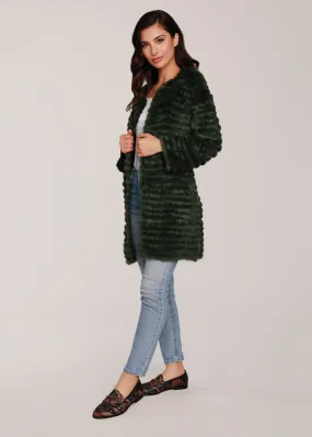 Layered Rabbit Fur Jacket