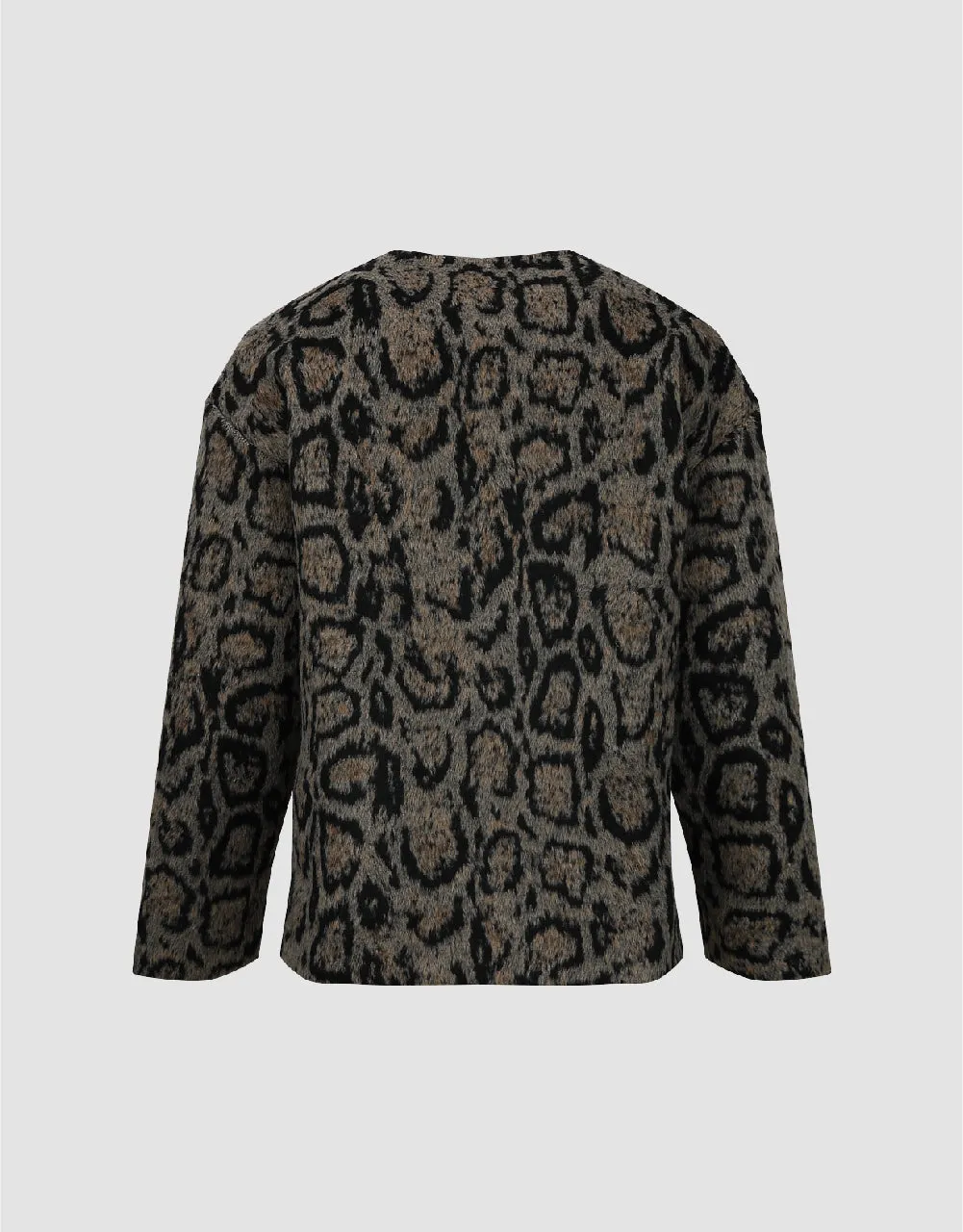 Leopard Pattern Kimono Lapel Jacket