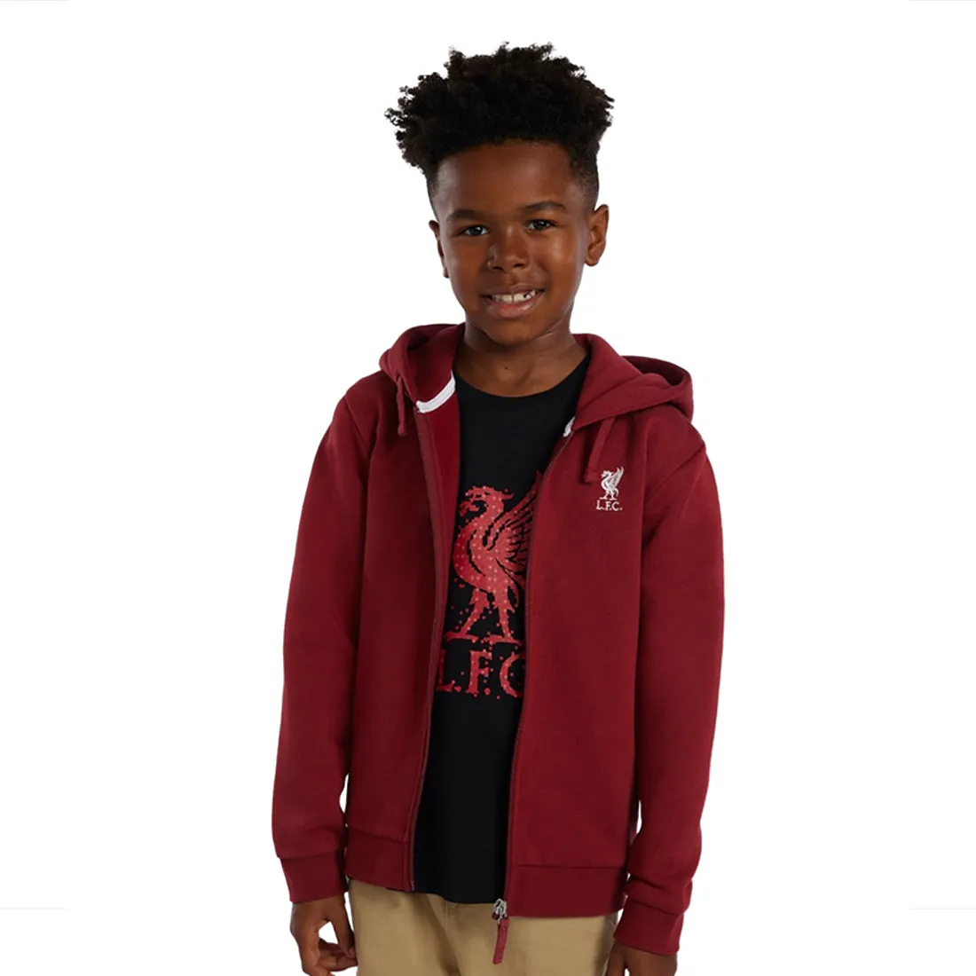 LFC JUNIOR ZIP THROUGH HOODY BROWN