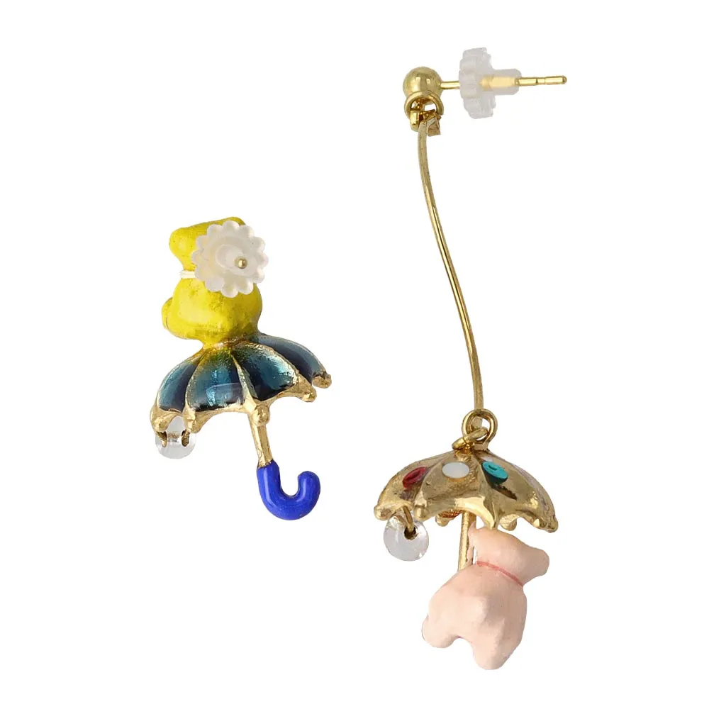 Little Bear and Umbrella Earrings