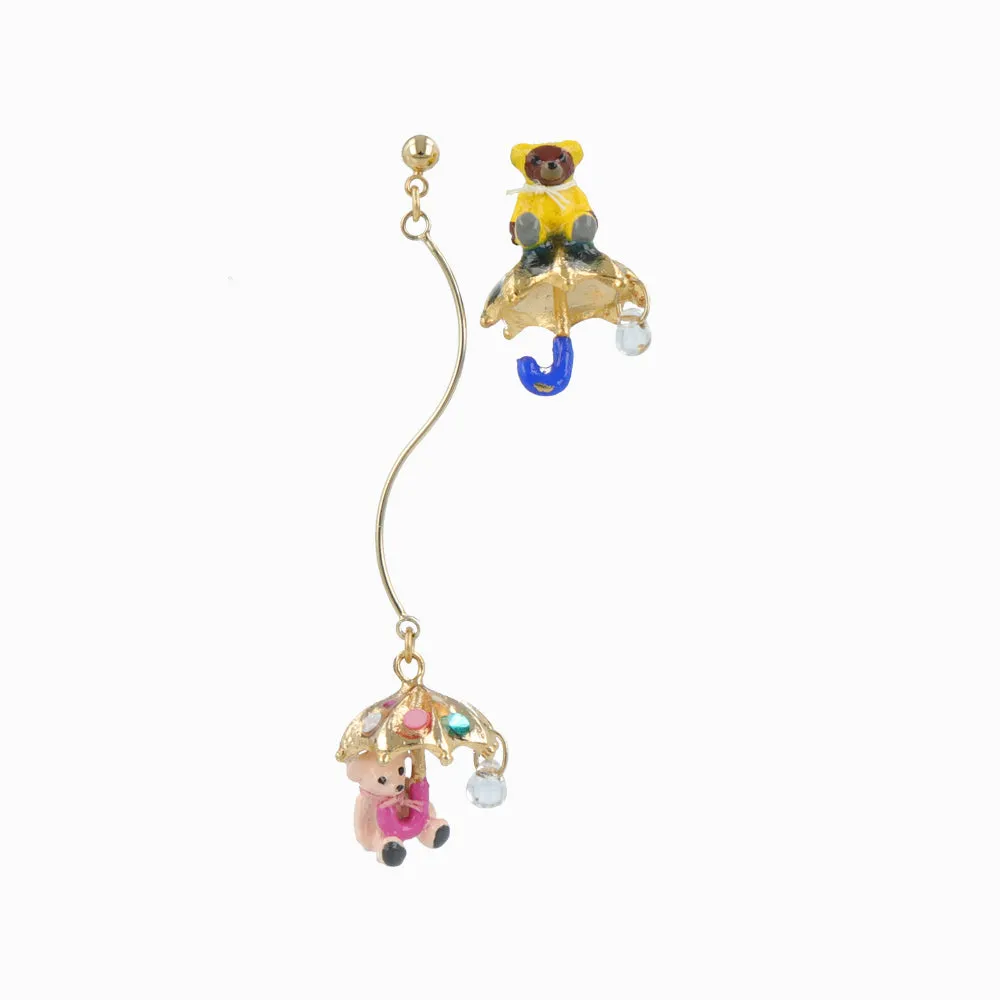 Little Bear and Umbrella Earrings