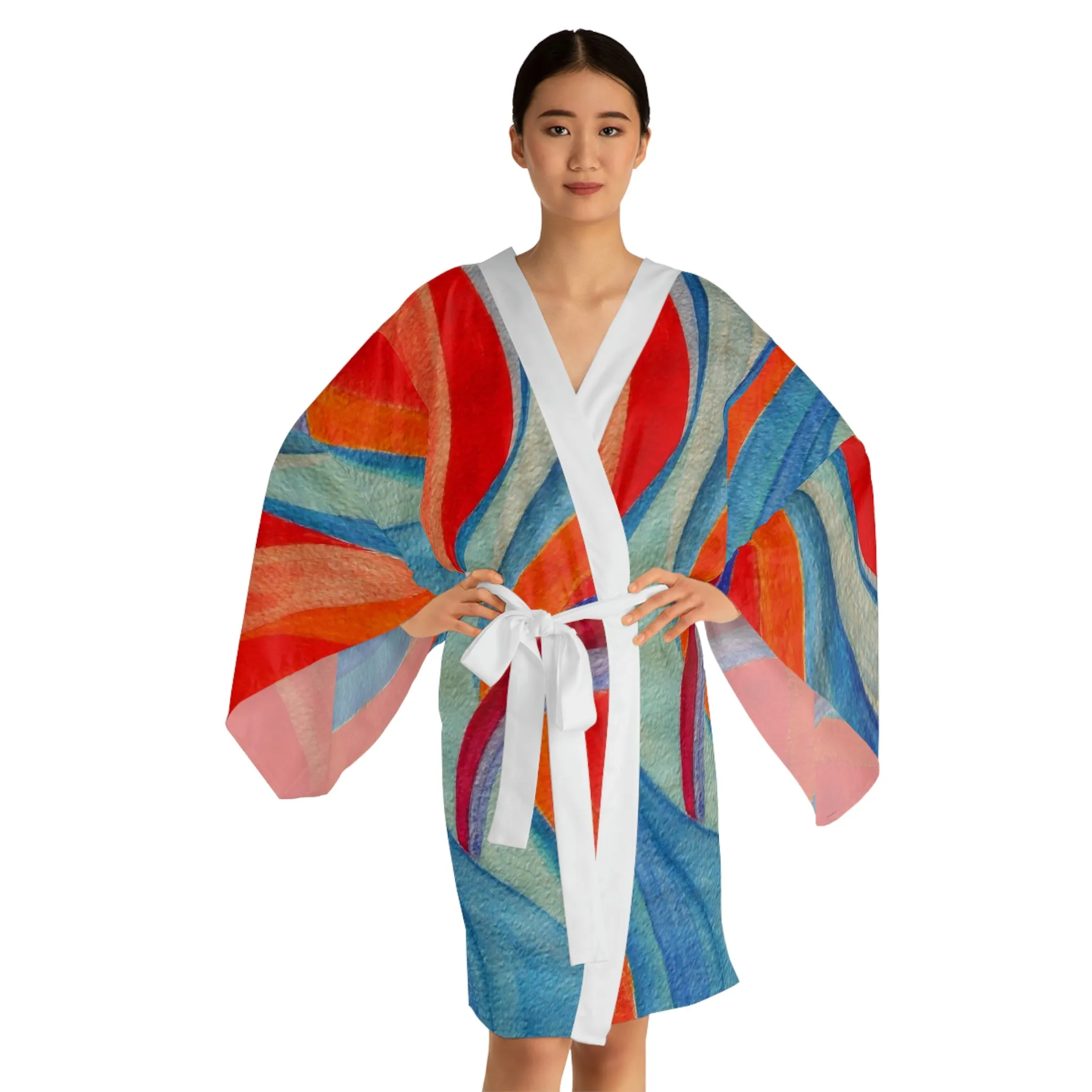 Long Sleeve Kimono Robe (AOP)