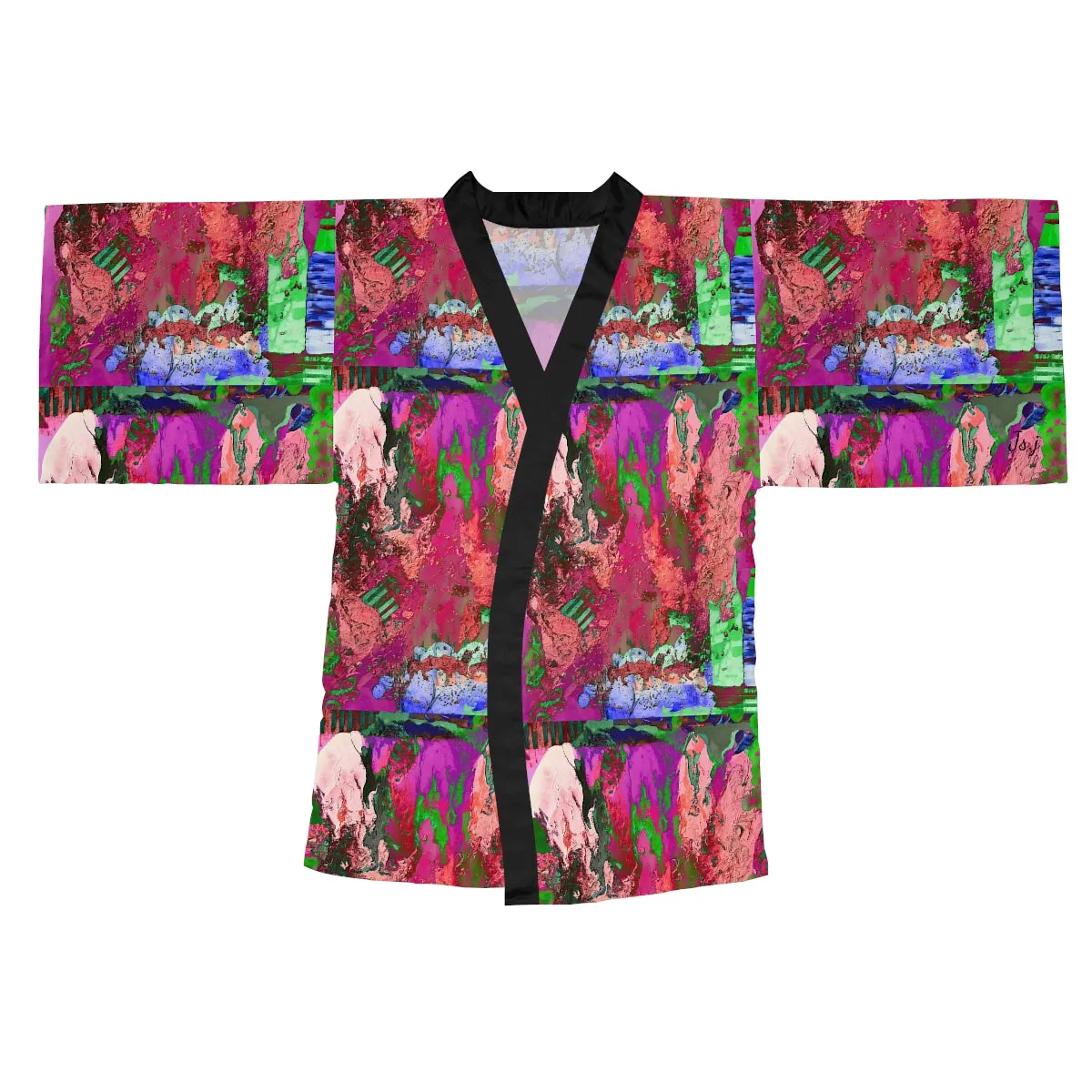 Long Sleeve Kimono Robe PINK FUSION