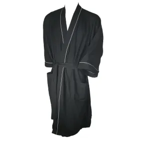 Majestic International Men's Big & Tall Cotton Waffle Knit Kimono Robe