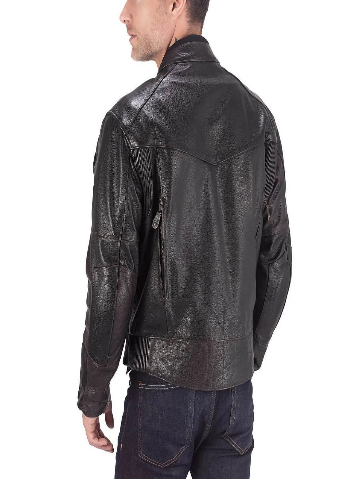 Men Classic Motorcycle Jacket