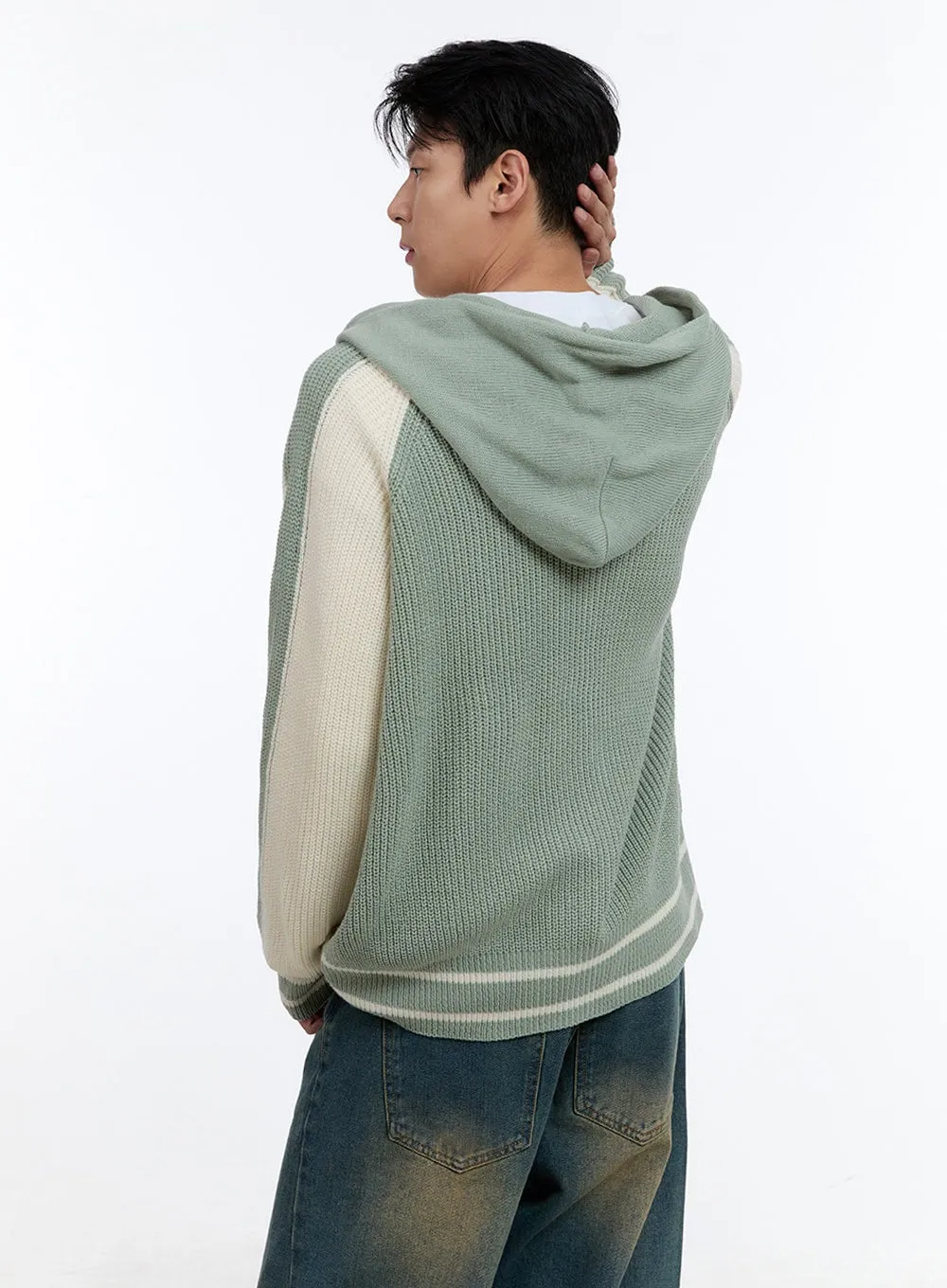 Men's Cozy Knit Hoodie Jacket IG427