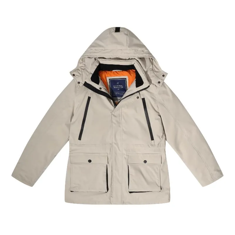 Men's Down Jacket with Contrast Lining