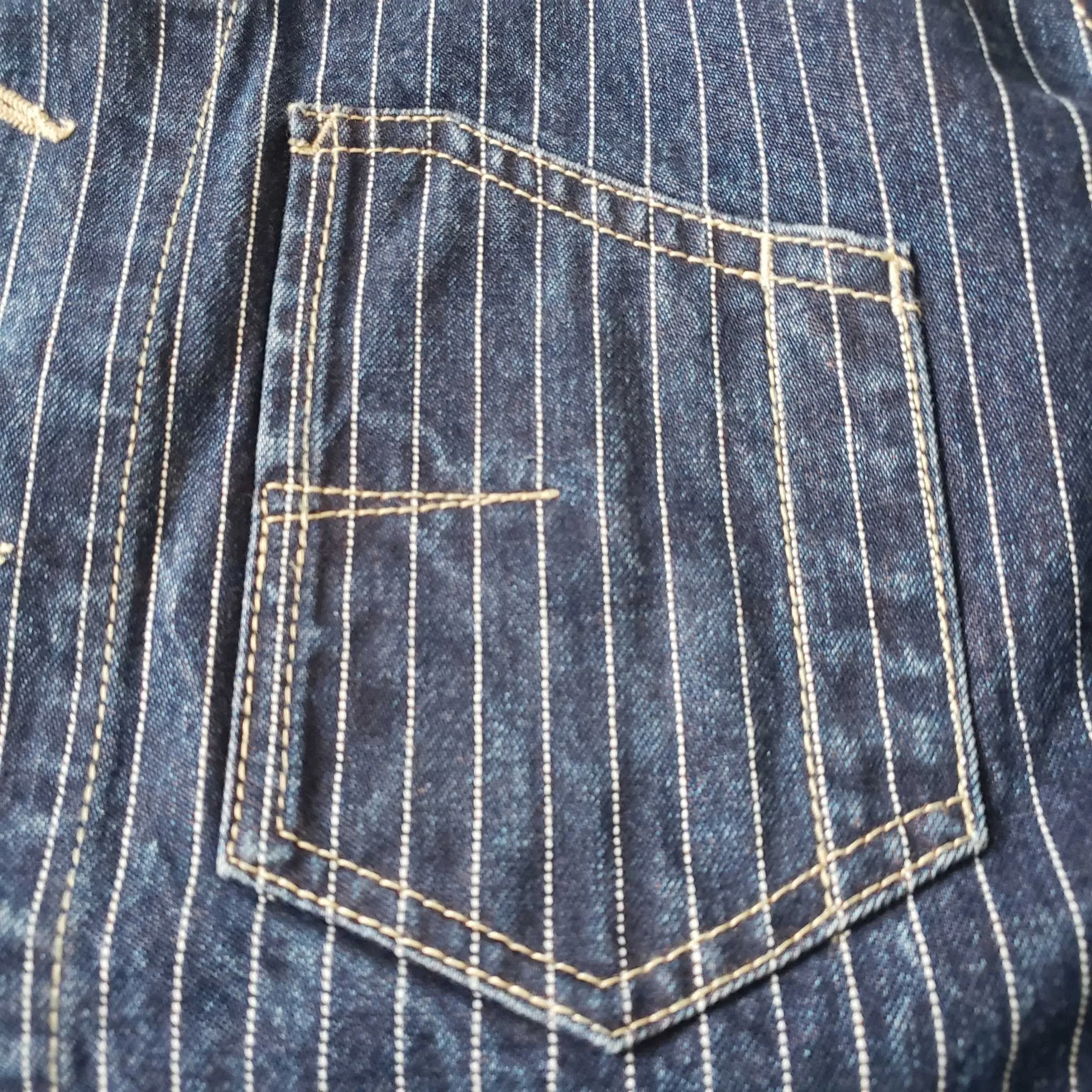 Men's Striped Denim Engineer Jacket