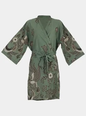 Mint Batik Kimono Robe