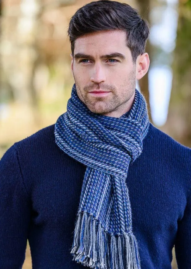 Mucros Killarney Alpaca Scarf | Blue Grey