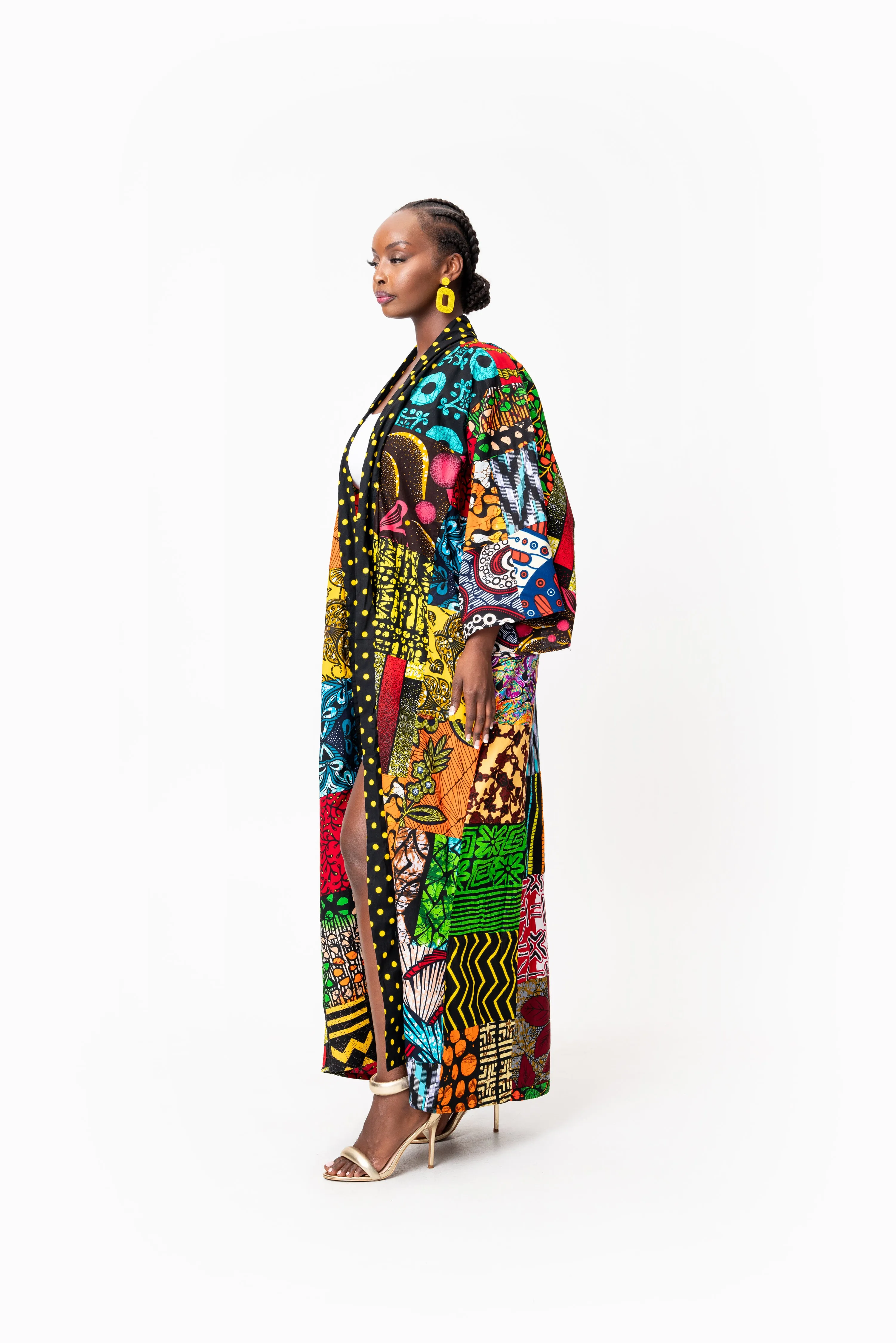 NANA PATCHWORK African Print LONG Kimono