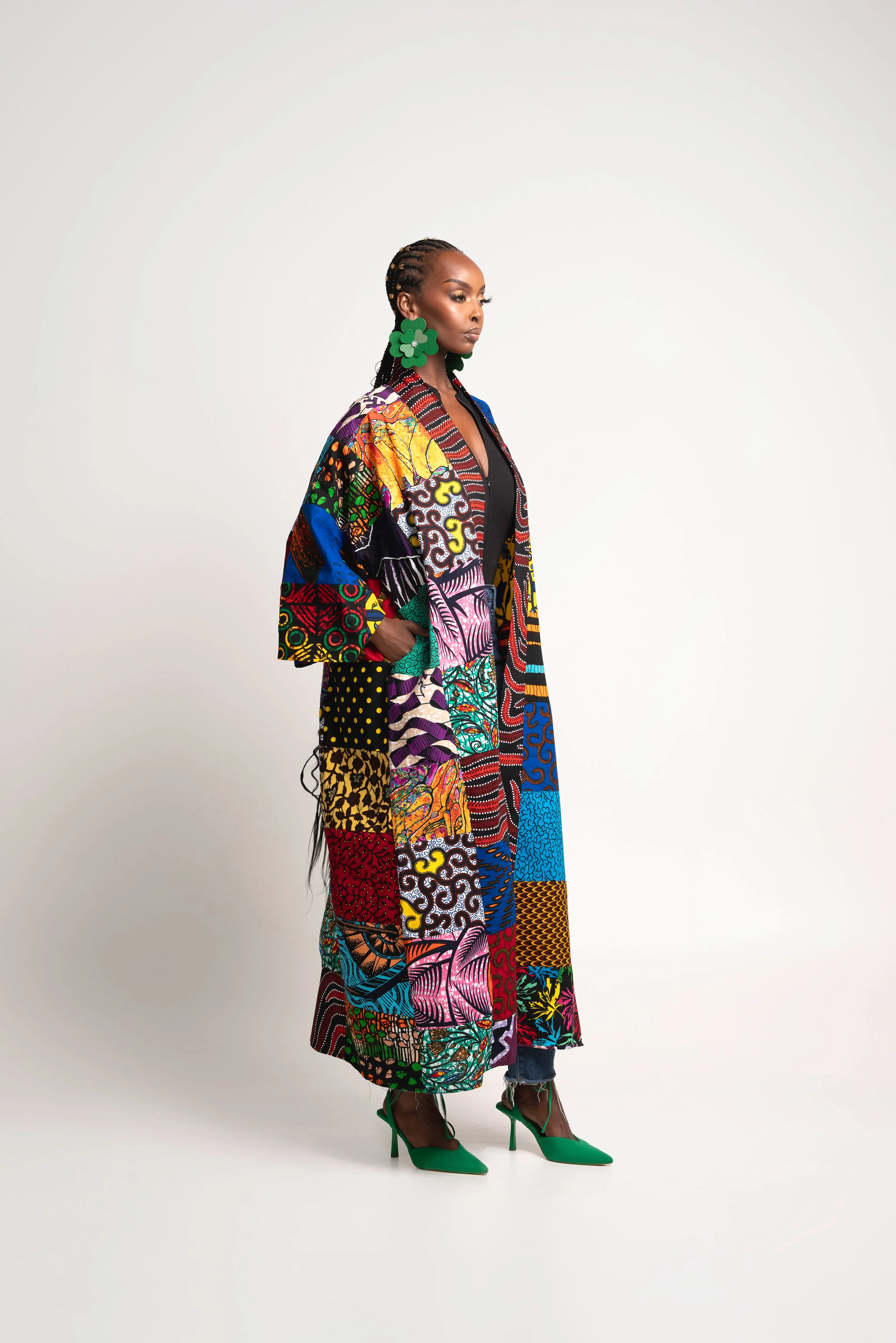 NANA PATCHWORK African Print LONG Kimono