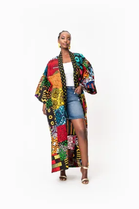 NANA PATCHWORK African Print LONG Kimono