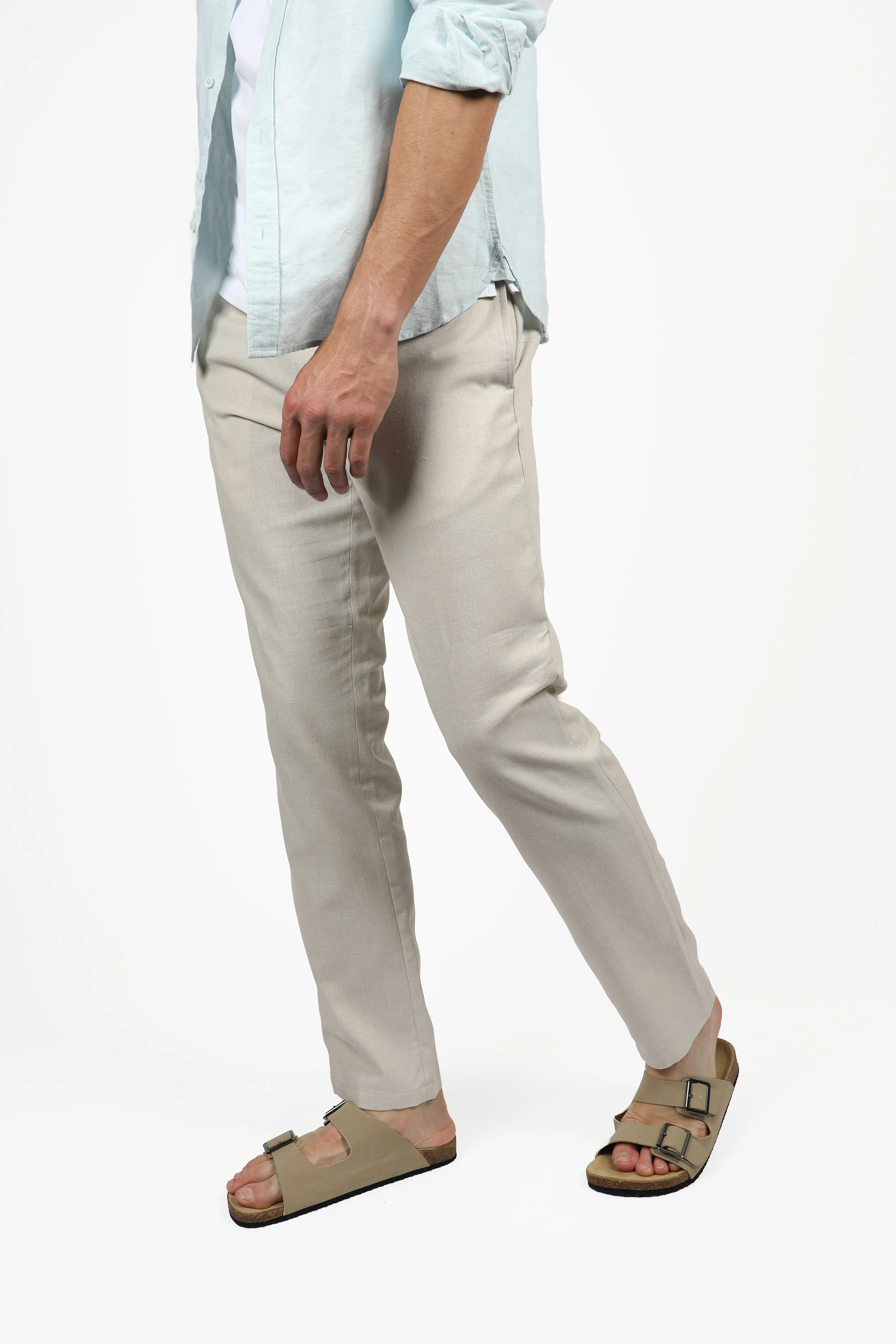 Natural Cotton Linen Weave Pant