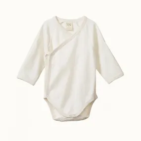 Nature Baby L/S Kimono Bodysuit - Natural