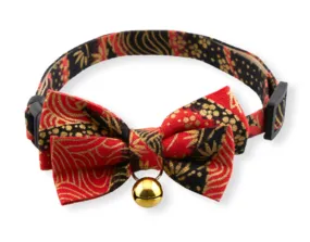 Necoichi Gilded Gold Bow Tie Cat Collar