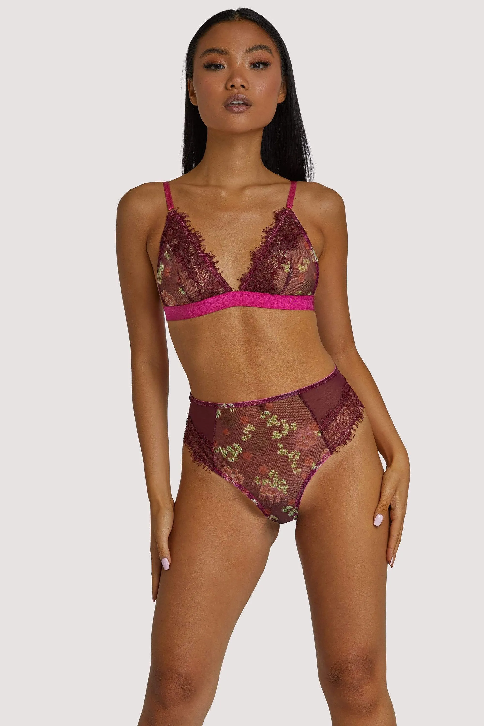 Neve Kimono Print Triangle Bra