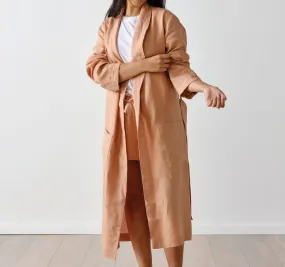 Nimes Linen One Size Bathrobe Clay