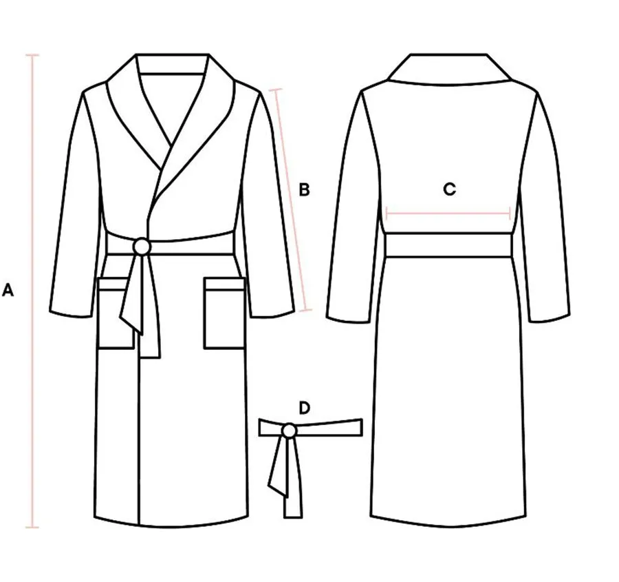 Nimes Linen One Size Bathrobe Clay