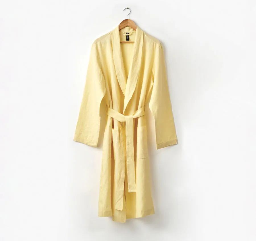 Nimes Linen One Size Bathrobe Meadow