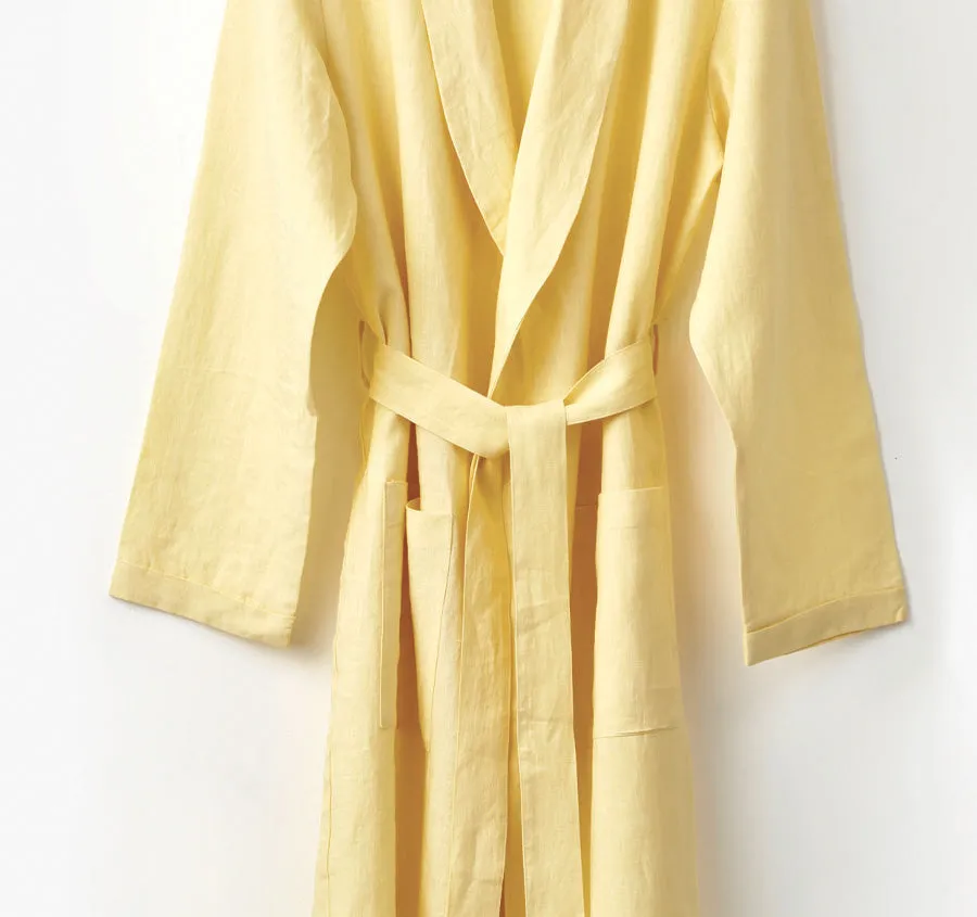 Nimes Linen One Size Bathrobe Meadow