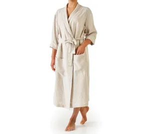 Nimes Linen One Size Bathrobe Natural