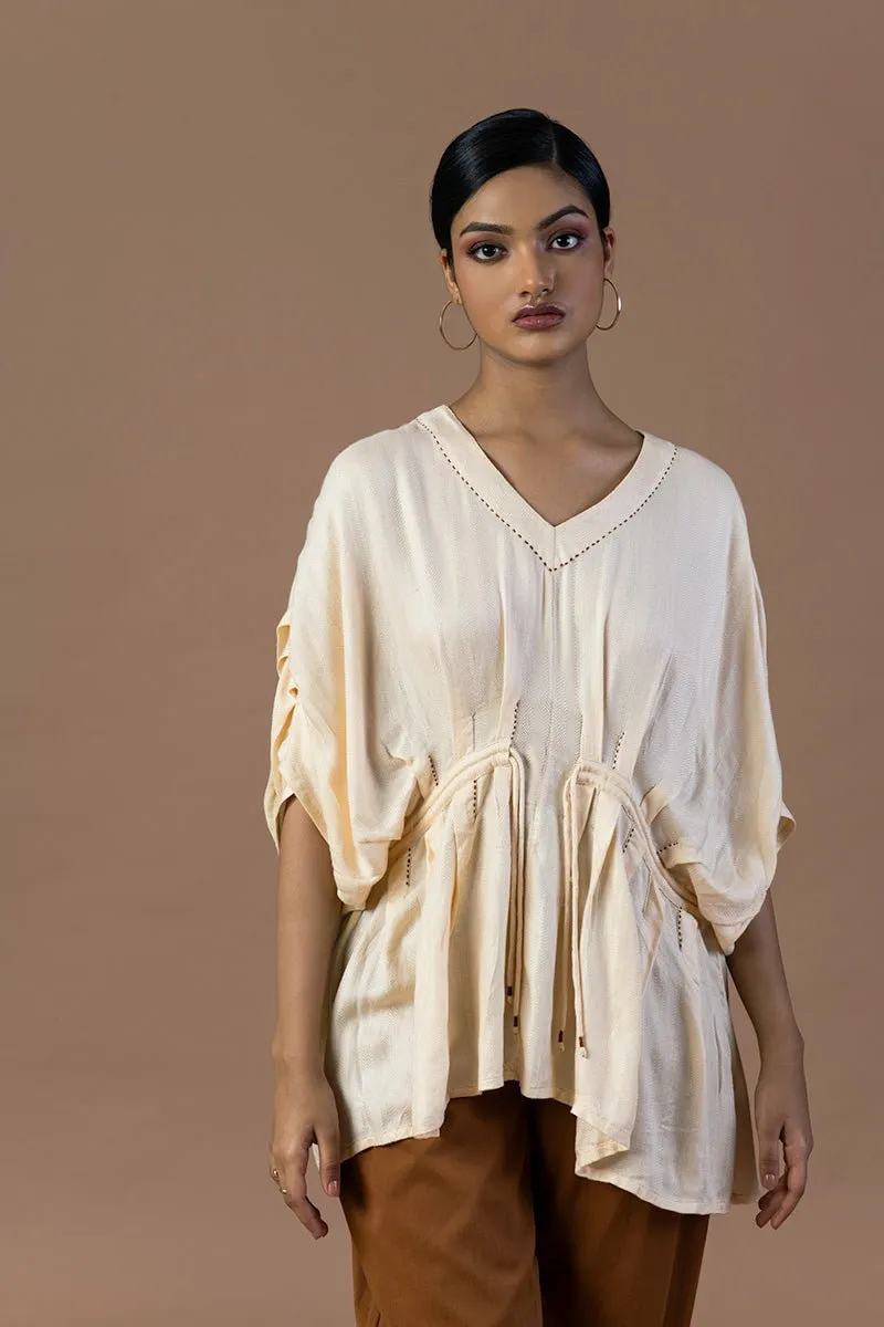 Noor Pleated Sugarcane Fabric Top