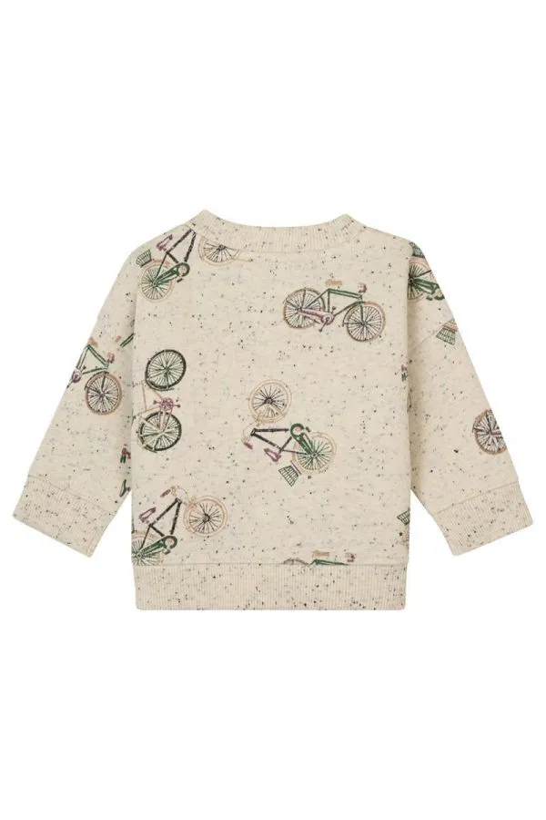 Noppies Long Sleeve Sweater Garidech Allover Print - Fog Bycicles