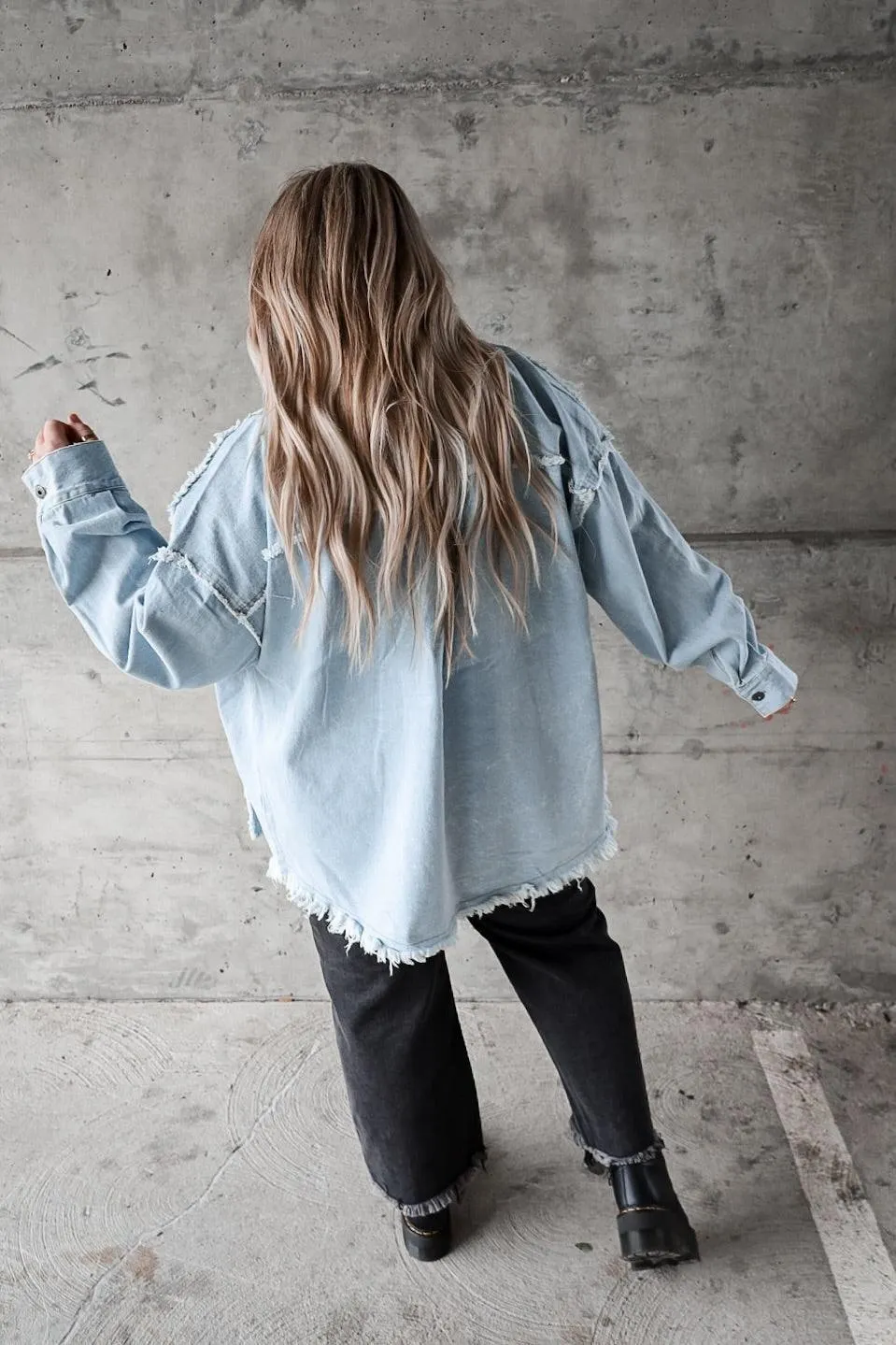 Now Or Never Denim Shacket