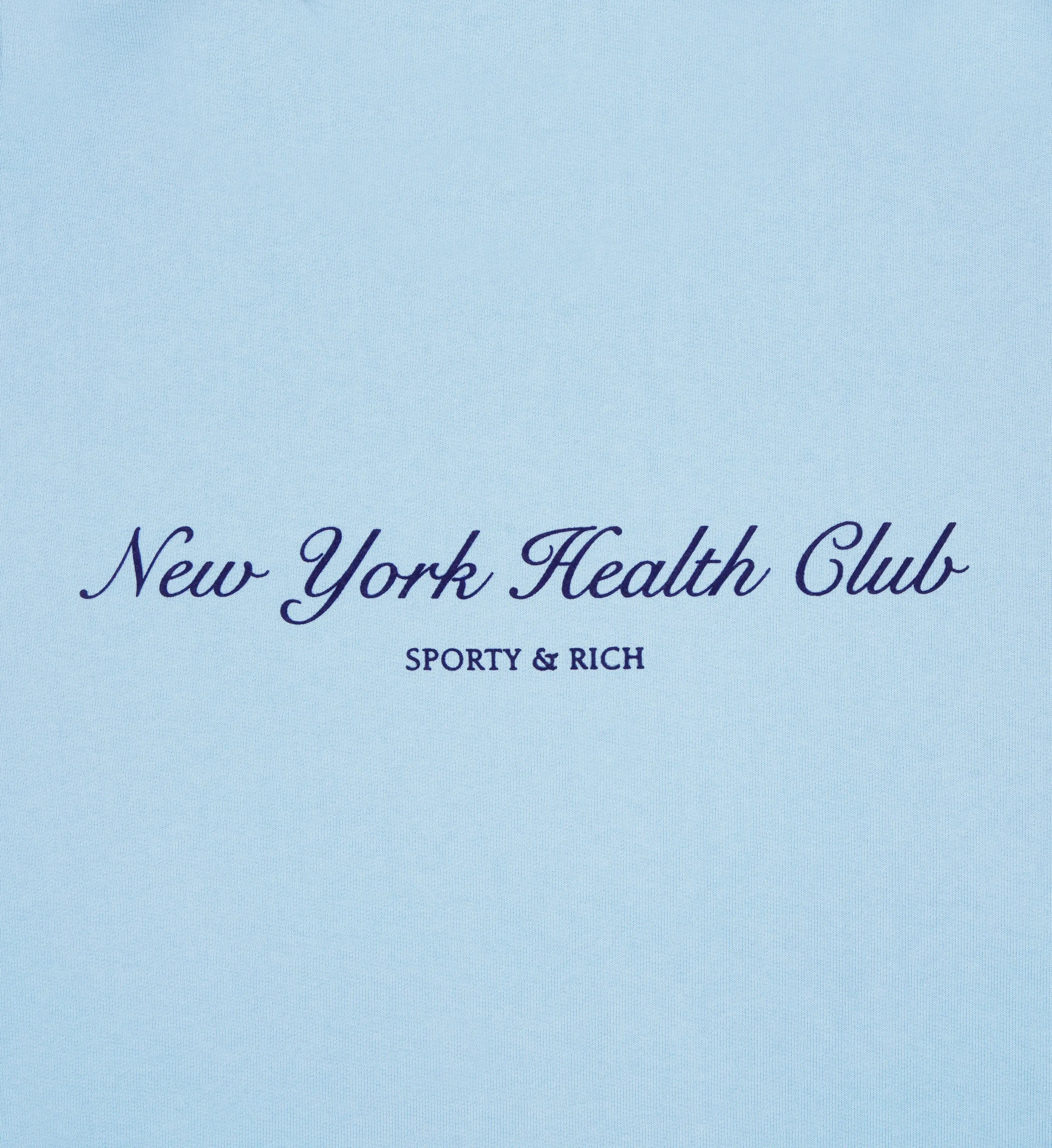 NY Health Club Flocked Sweatpant - H2O/Navy