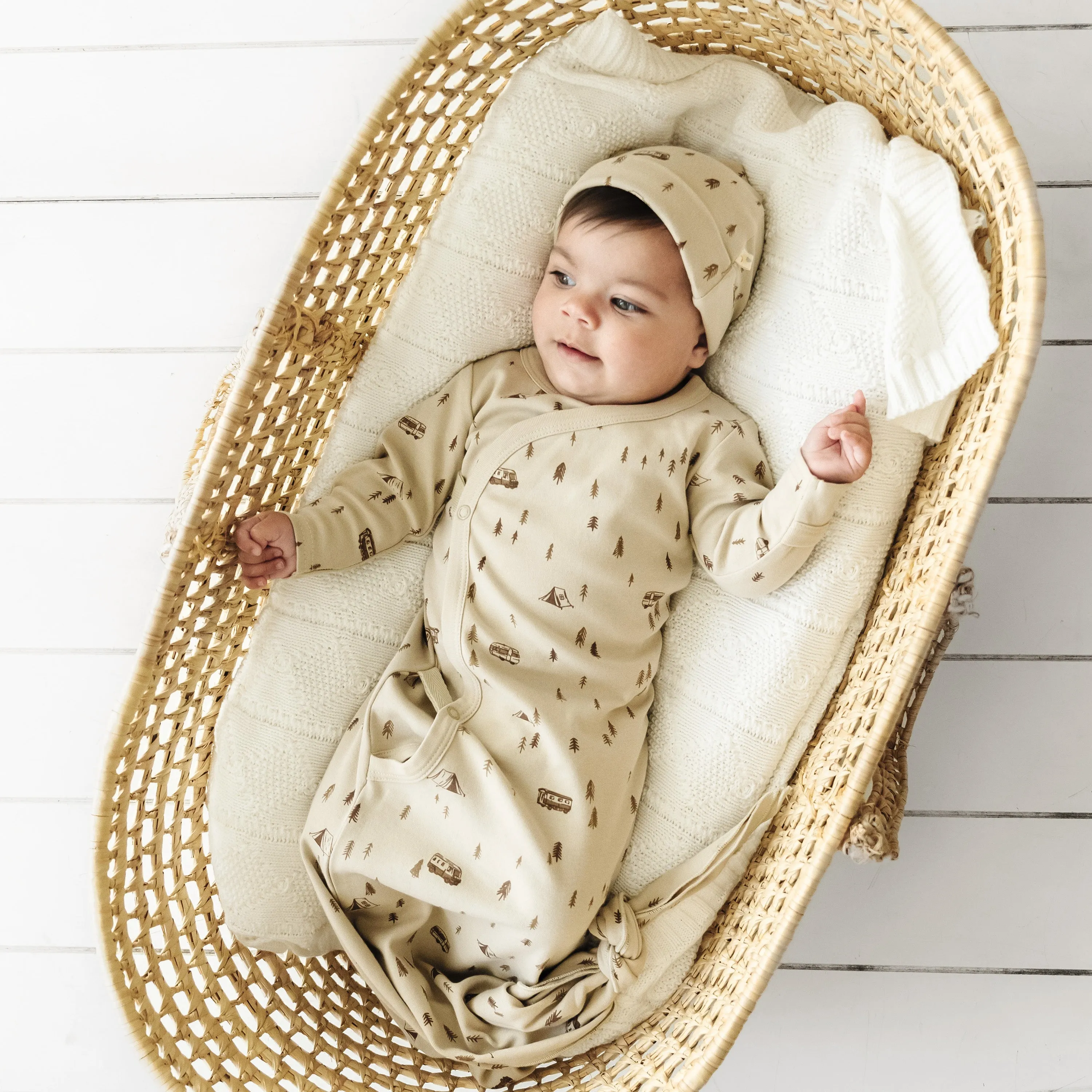 Organic Baby Sleep Gown Knotted - Camplife