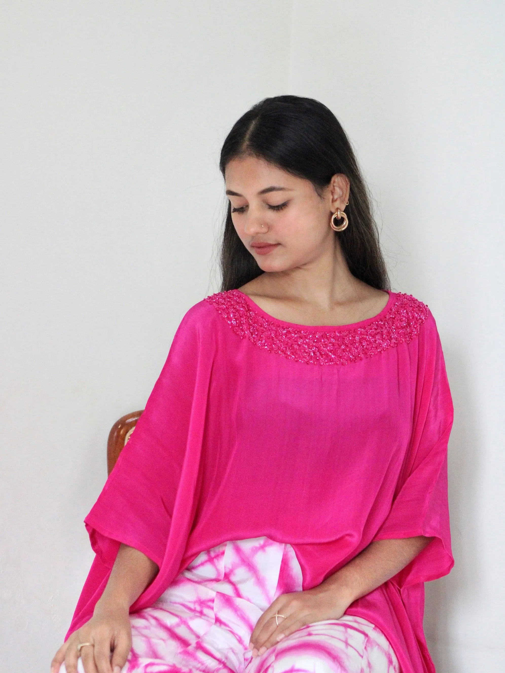 Pink Shibhori Plazzo Set