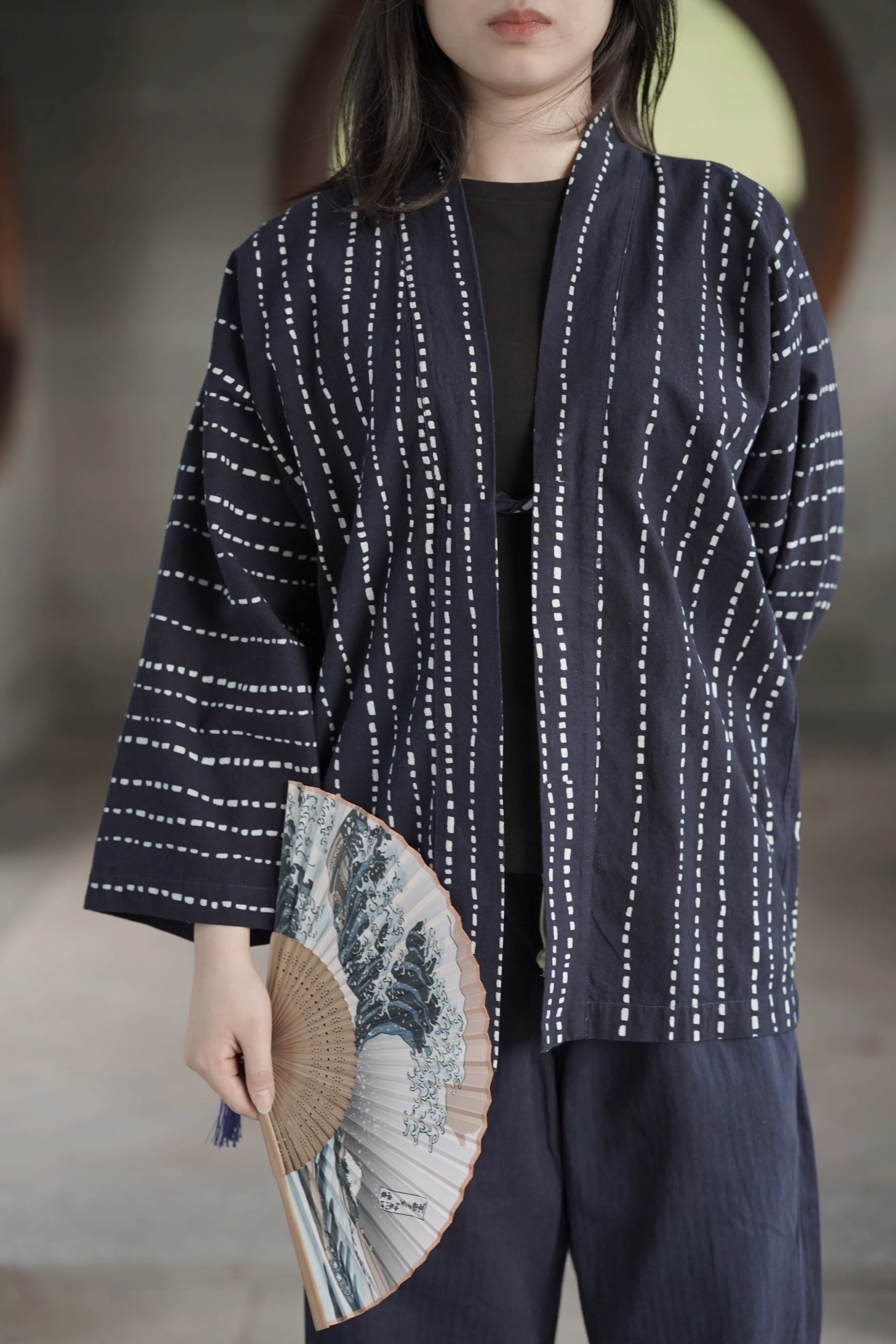 Plant Dyed Ice Cracked Indigo Summer Kimono