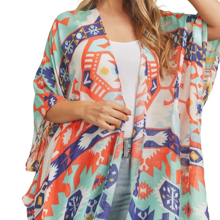 Print Aztec Tribal Kimono