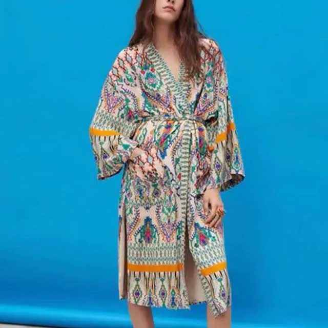 Printed Kimono Set