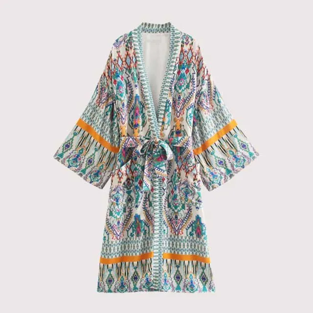 Printed Kimono Set