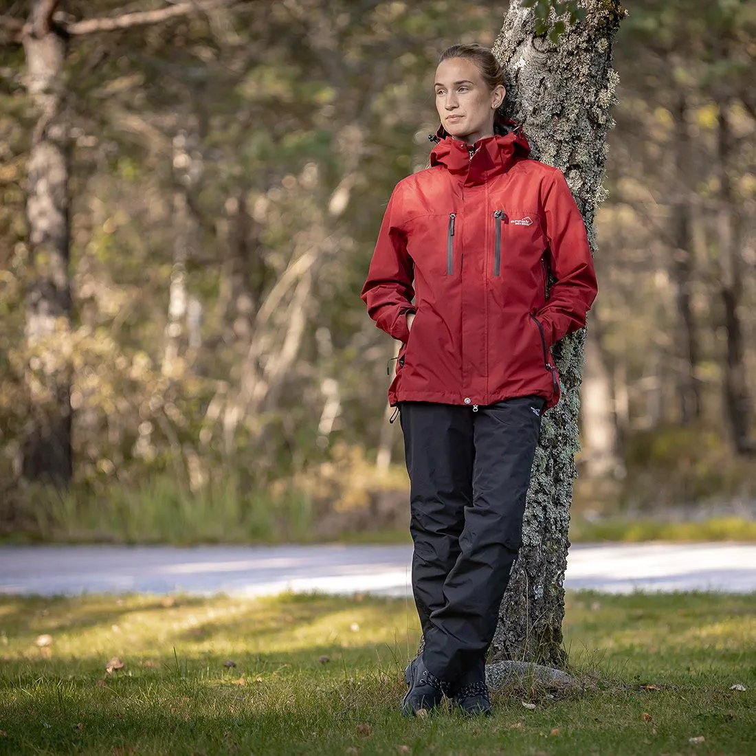 Protective Rain Jacket Lady (Dark Red)