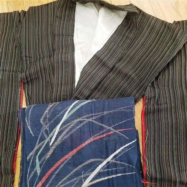 "Rainbow Threads" Kimono Obi Set