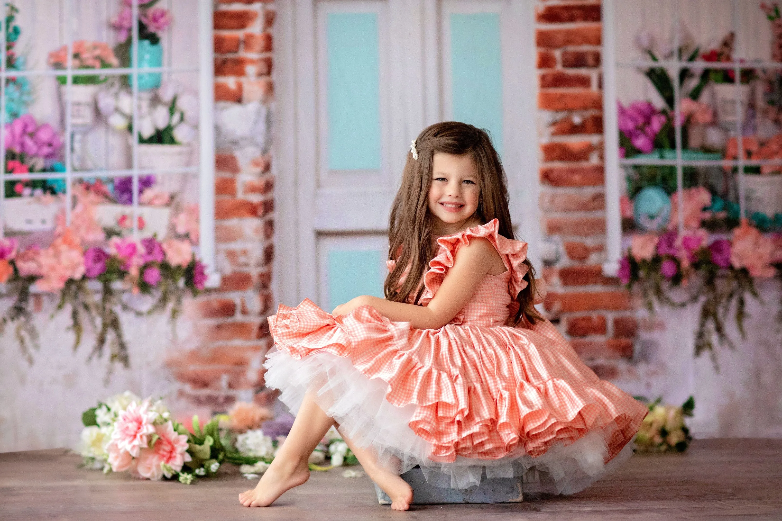 "Sweet Charlette" -  Petal Length Dress  - ( 3 Year - Petite 5 Year)