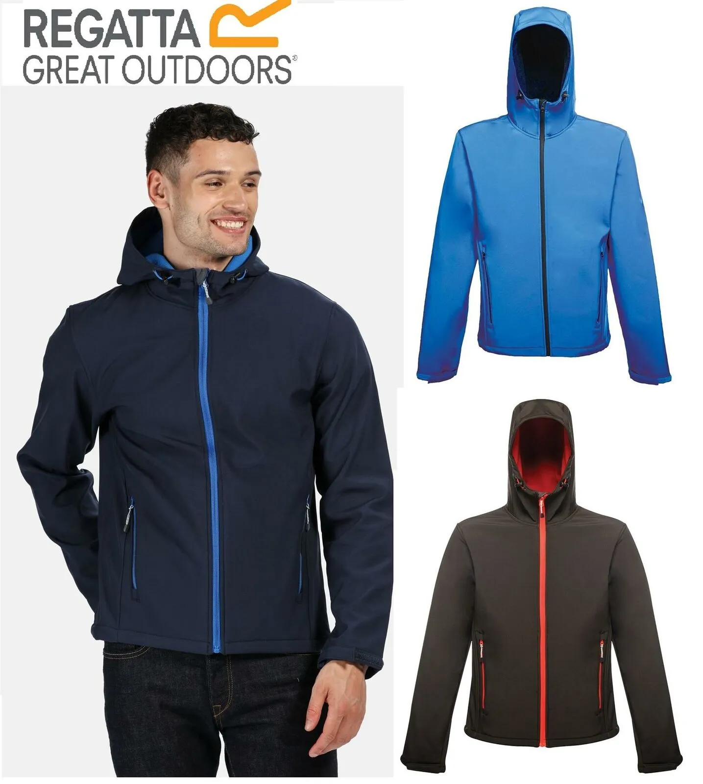 Regatta Mens Arley II Printable Softshell Hooded Jacket