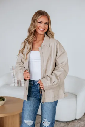 Ryann Leather Jacket - Natural