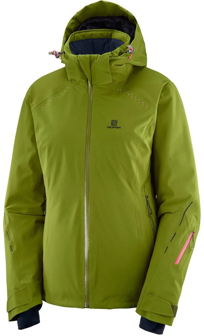 Salomon Ski Clothing Womens Icecrystal Ski Jacket Avacado