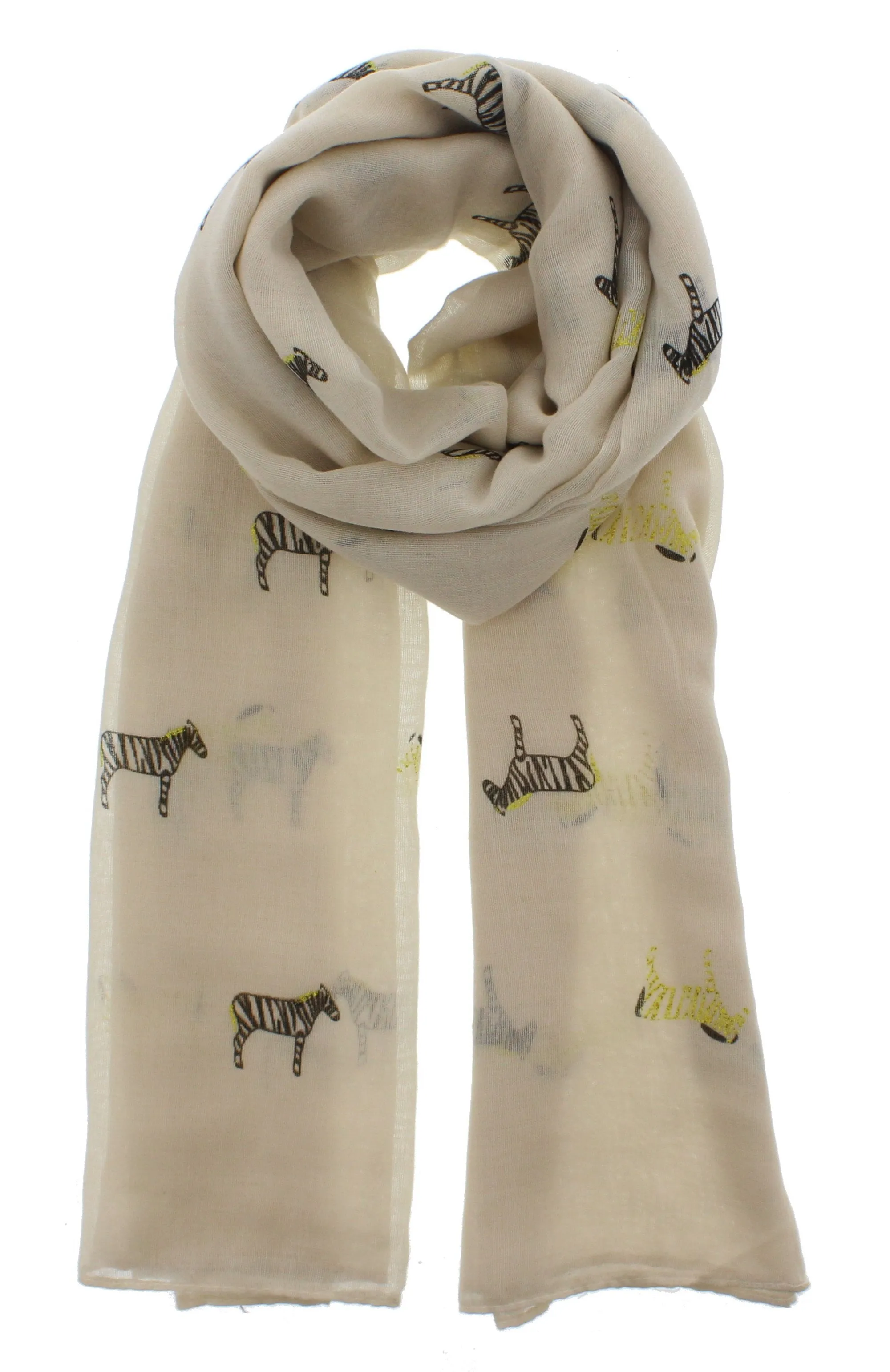 Scarf with Glitter Zebras