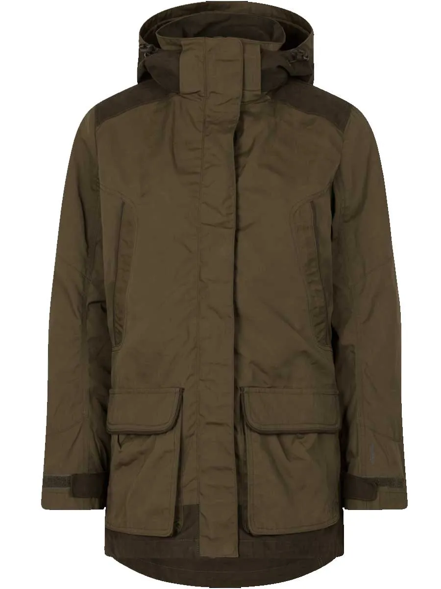 SEELAND Key Point Kora Waterproof Jacket - Ladies - Pine Green / Grizzly Brown