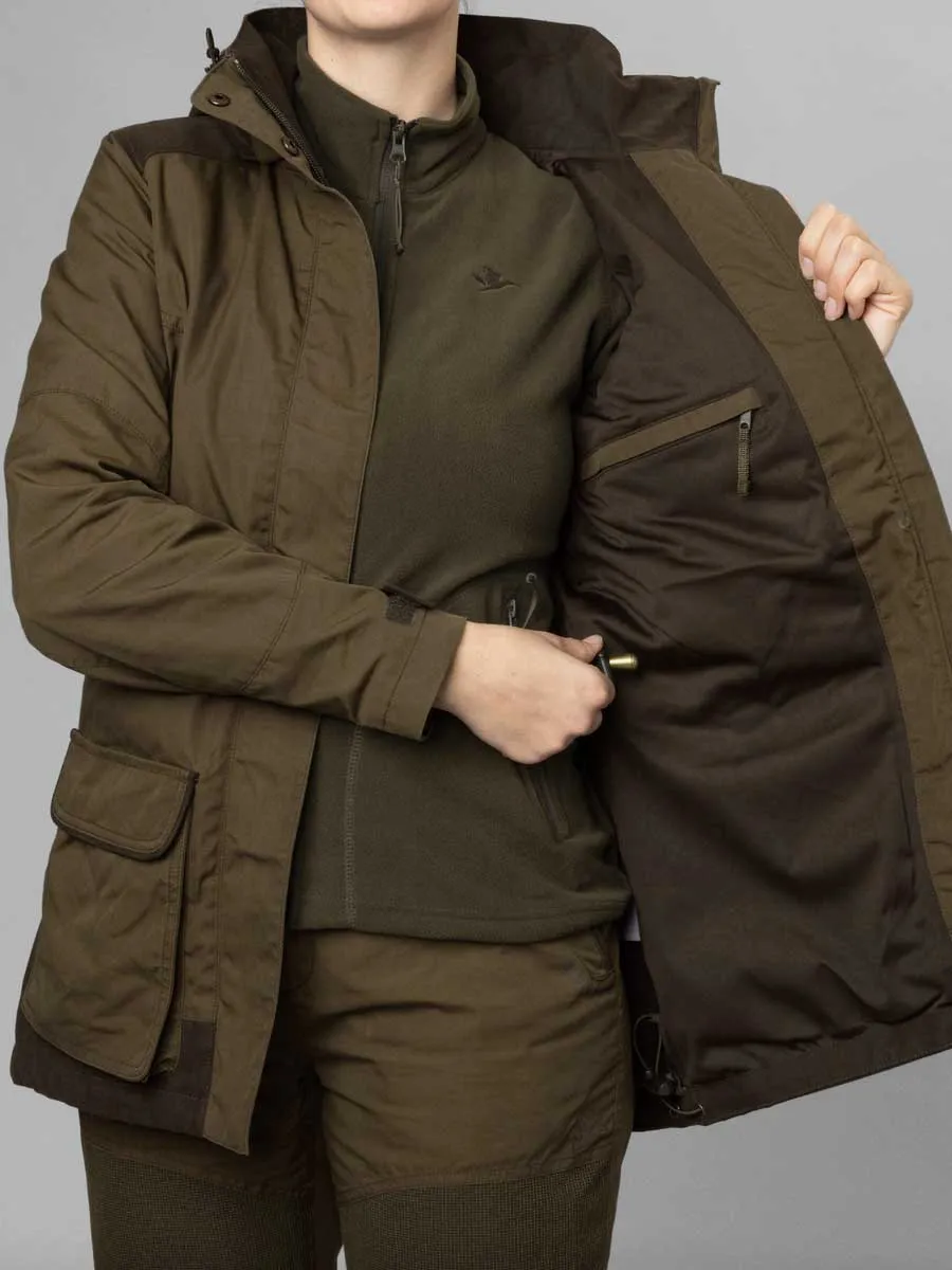 SEELAND Key Point Kora Waterproof Jacket - Ladies - Pine Green / Grizzly Brown