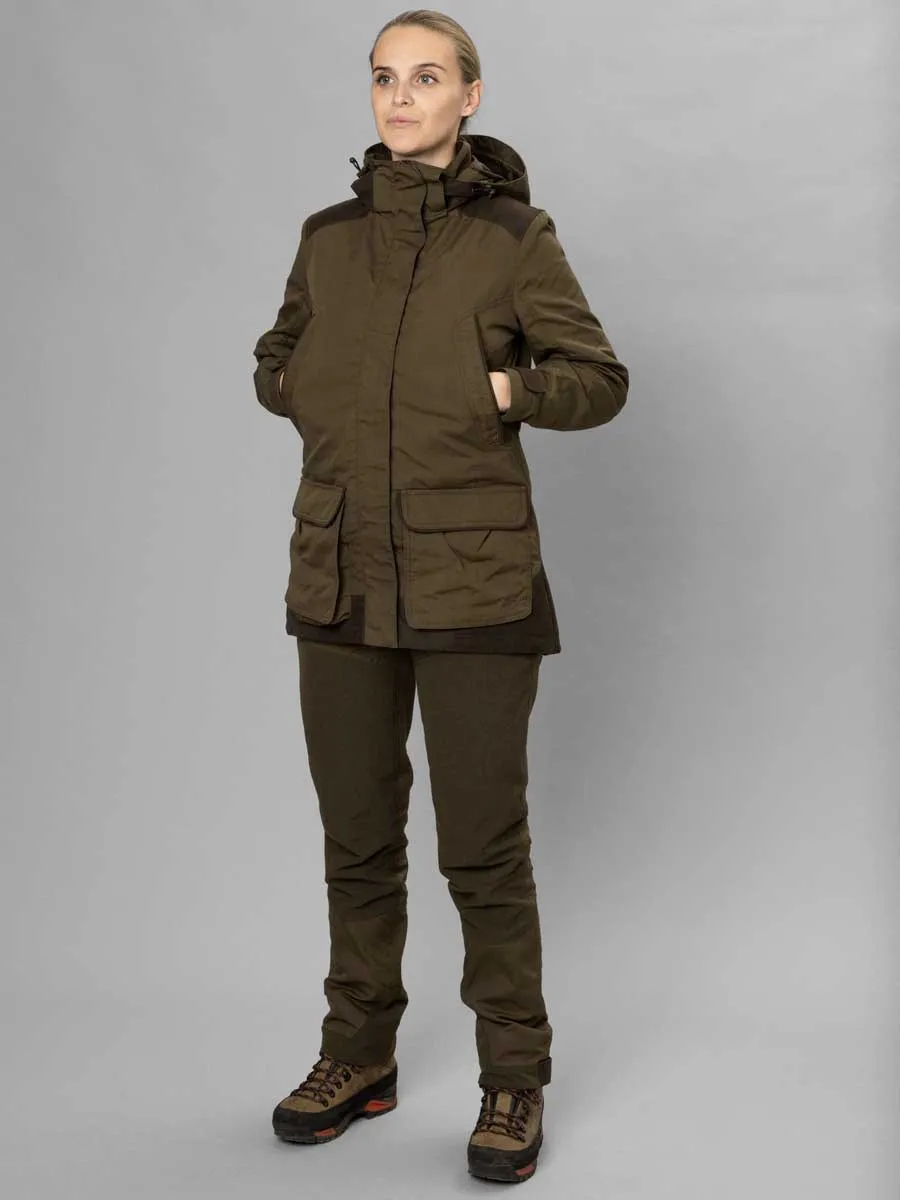 SEELAND Key Point Kora Waterproof Jacket - Ladies - Pine Green / Grizzly Brown