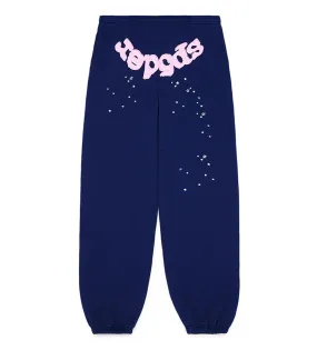 Sp5der OG Web Sweatpants Navy/Pink