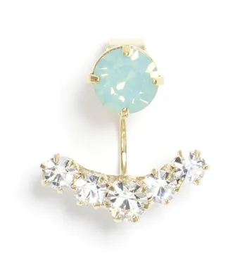 Staying Anchored Studs Earrings in Mint