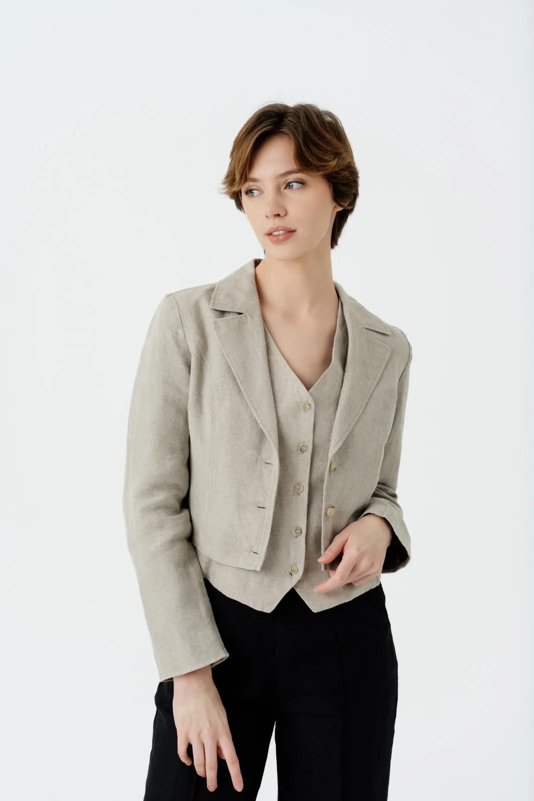 Stella Jacket, Natural Linen