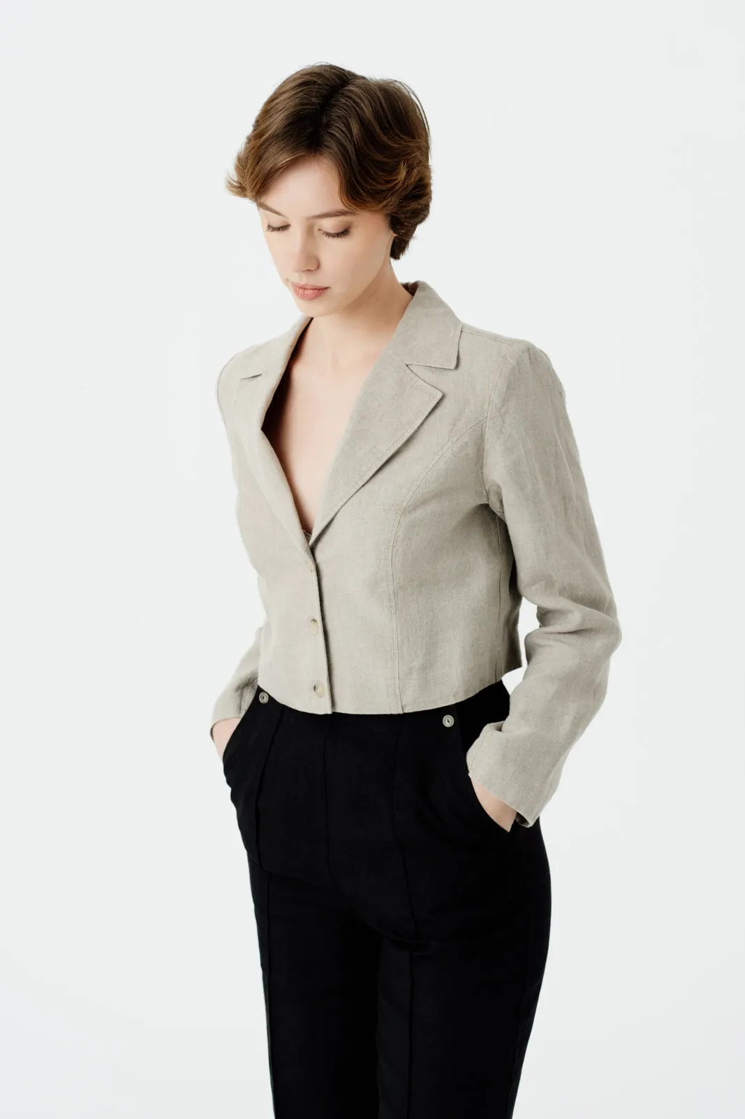 Stella Jacket, Natural Linen